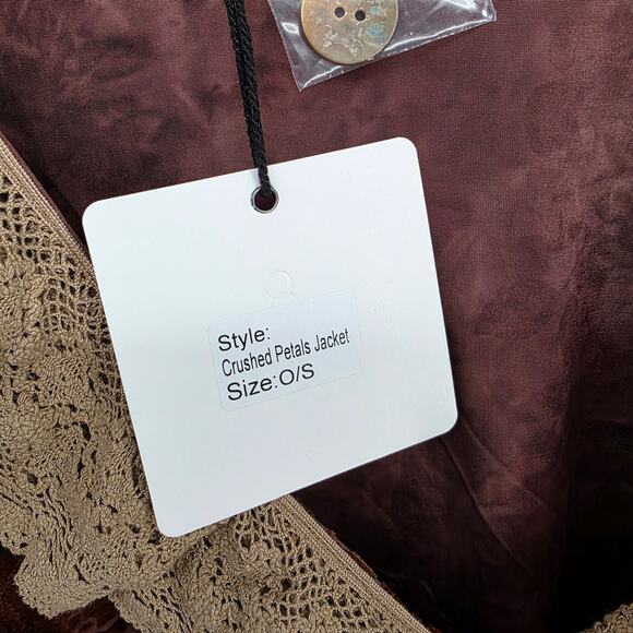 NWT Jaded Gypsy Crushed Petals Jacket One Size - Picture 5 of 10